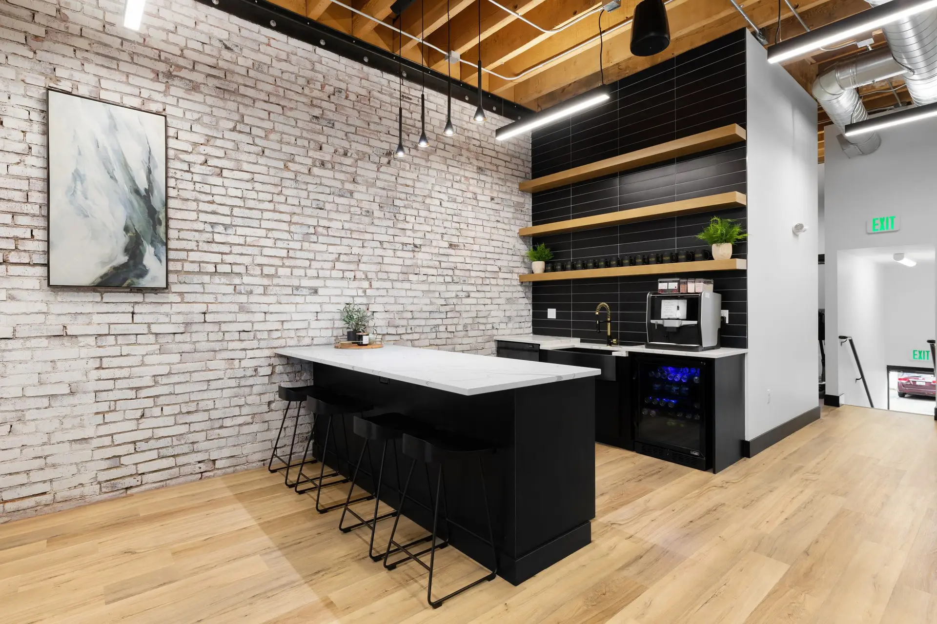 The coffee bar in our coworking space in Everett